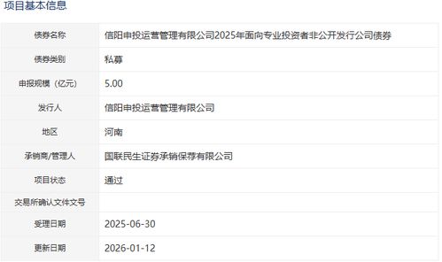信陽申投運(yùn)營管理公司5億元公司債獲批，加碼人工智能公共服務(wù)技術(shù)咨詢服務(wù)